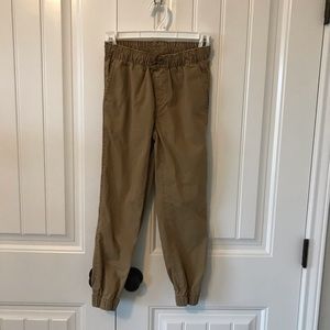boys tan joggers from GAP